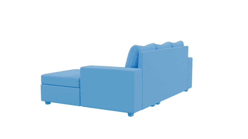 Stylish Blue Sofa Set 3D - Professional 3D Model Render 3
