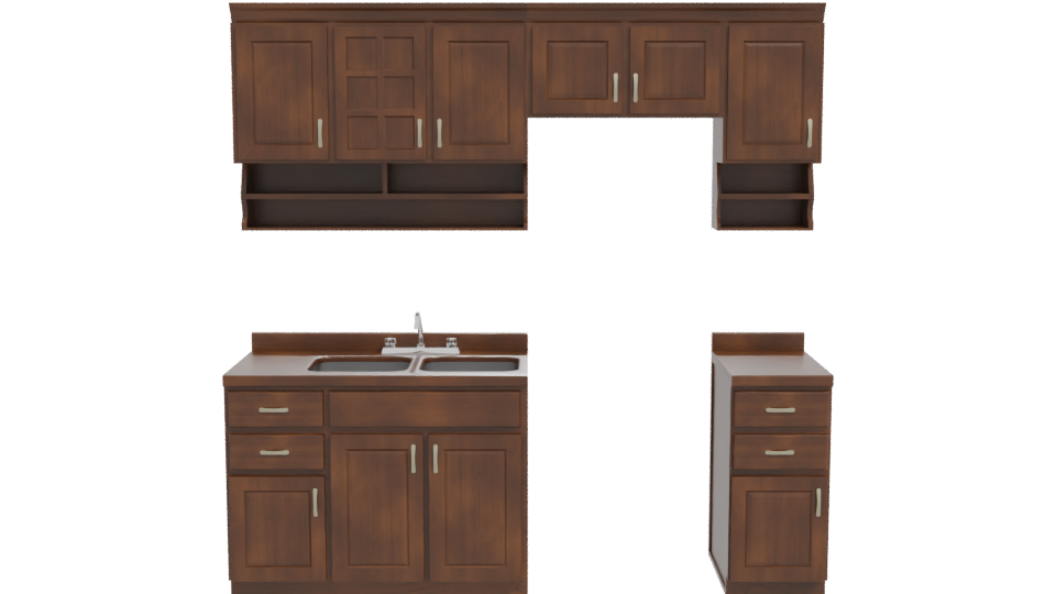 Elegant Kitchen Furniture Set 3D - Professional 3D Model Render 11