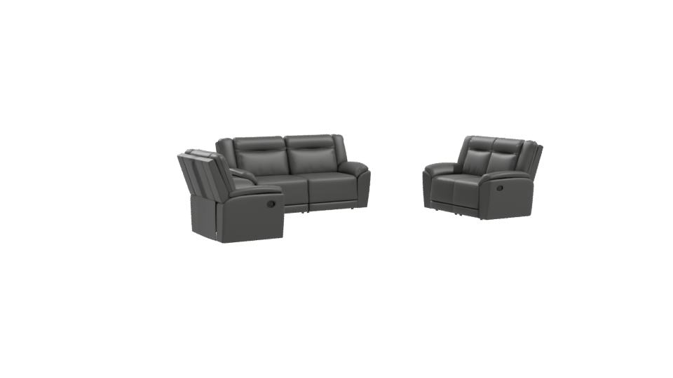 Stylish Reclining Sofa Set 3D - Professional 3D Model Render 10