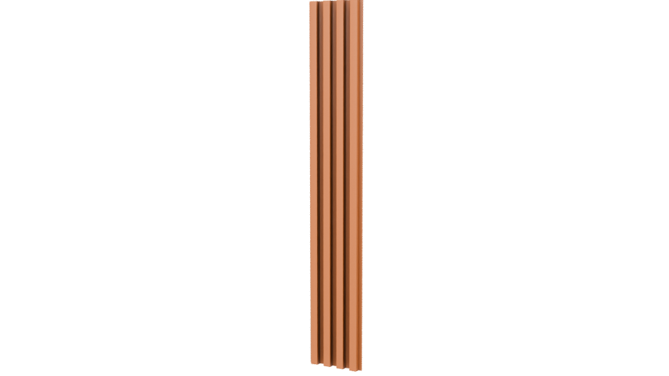 Stylish Vertical Wooden Slat Panel 3D Model - Professional 3D Model Render 6