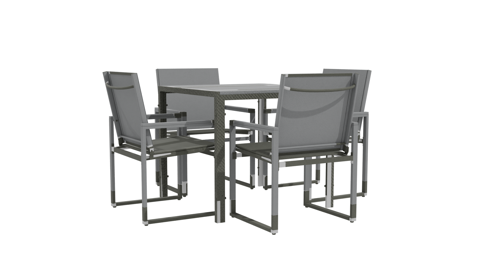 Contemporary Outdoor Dining Set 3D - Professional 3D Model Render 10