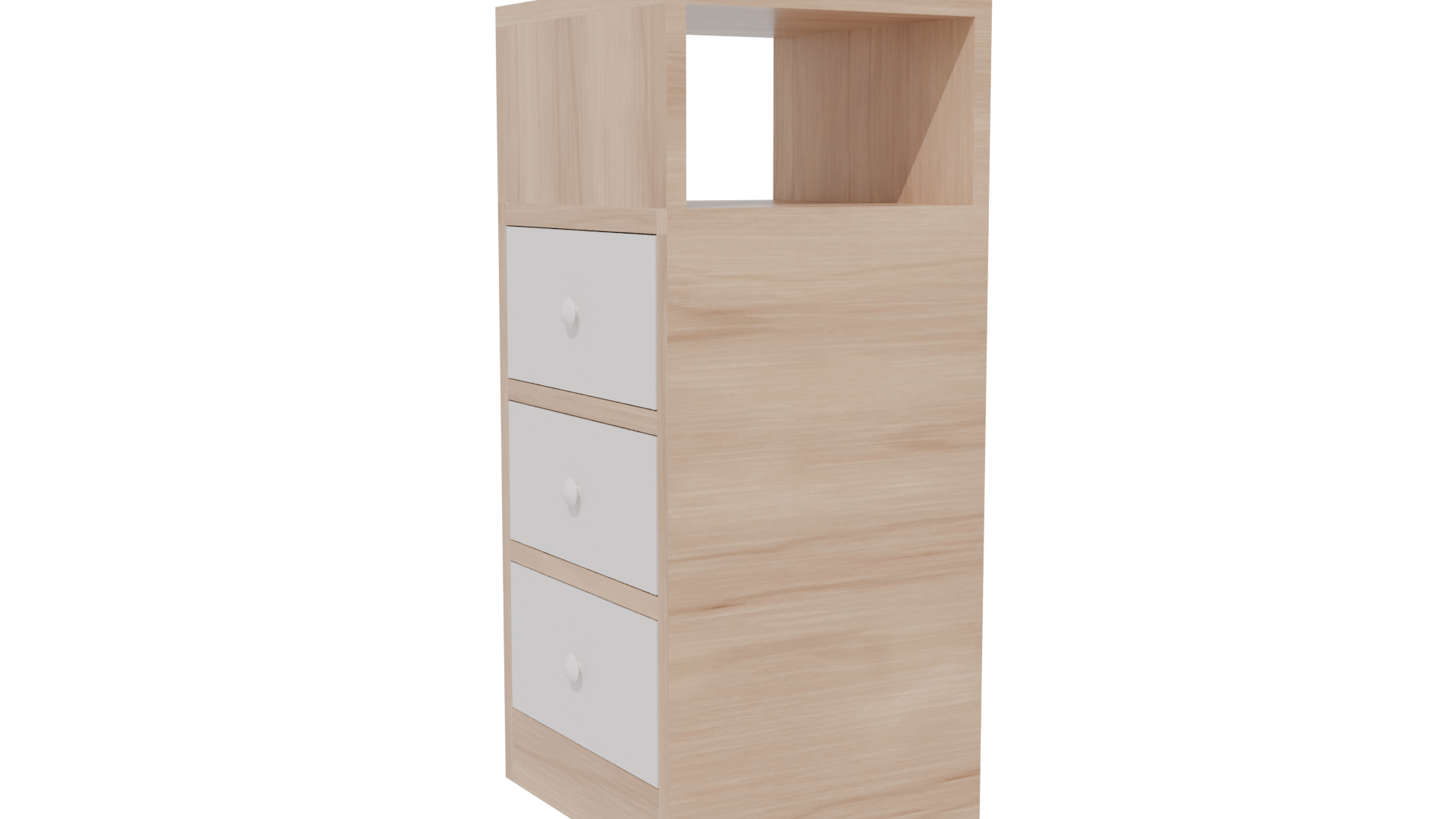 Minimalist Wooden Storage Cabinet 3D Model - Professional 3D Model Render 13