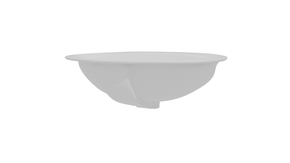 Elegant Round Ceramic Sink 3D Model - Professional 3D Model Render 12