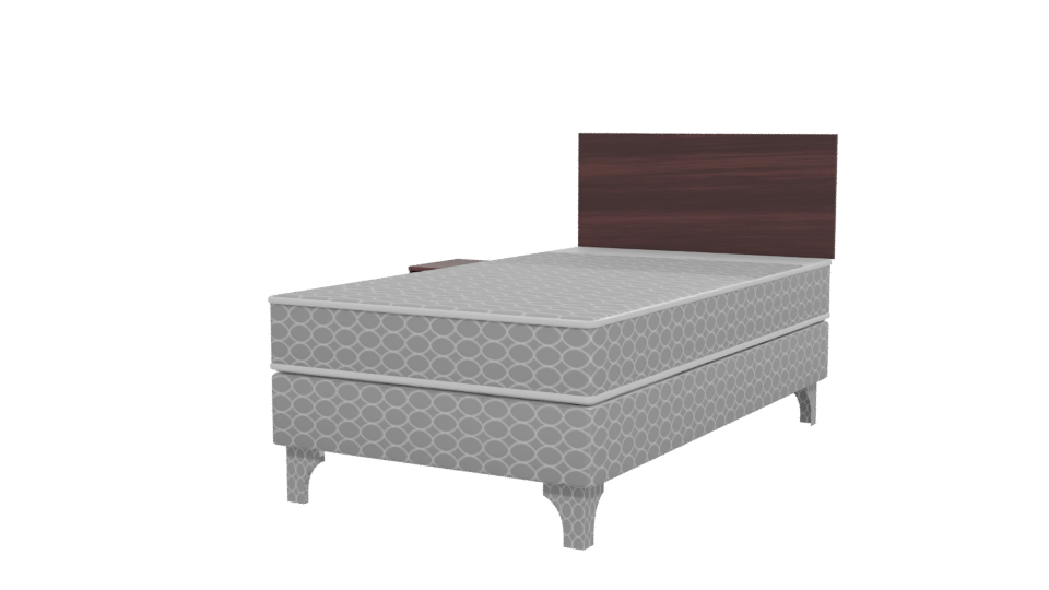 Stylish Single Bed 3D Model - Professional 3D Model Render 12