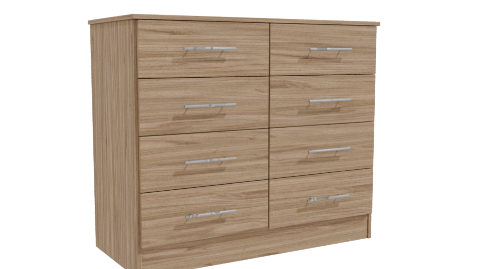 Stylish Wooden Dresser 3D Model - Professional 3D Model Render 10