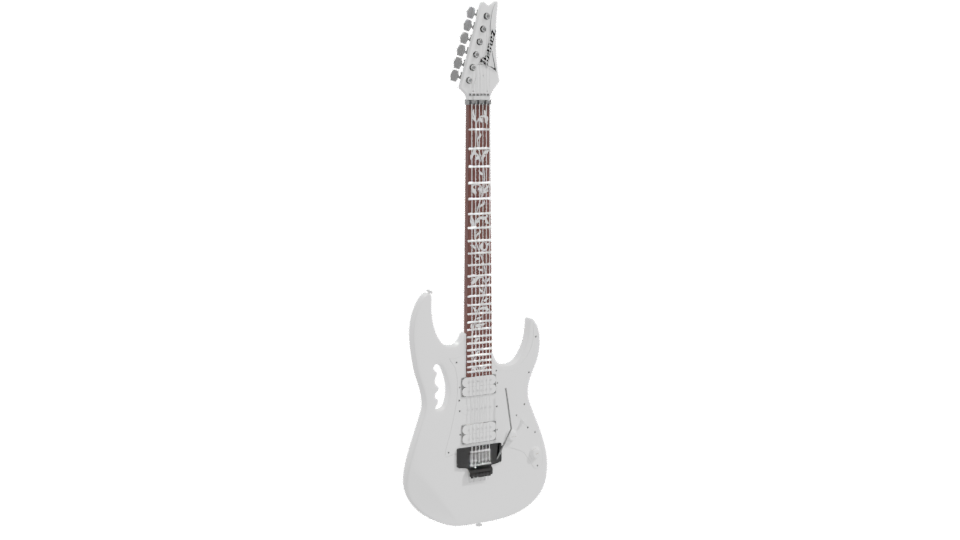 Stylized Electric Guitar 3D Model - Professional 3D Model Render 10