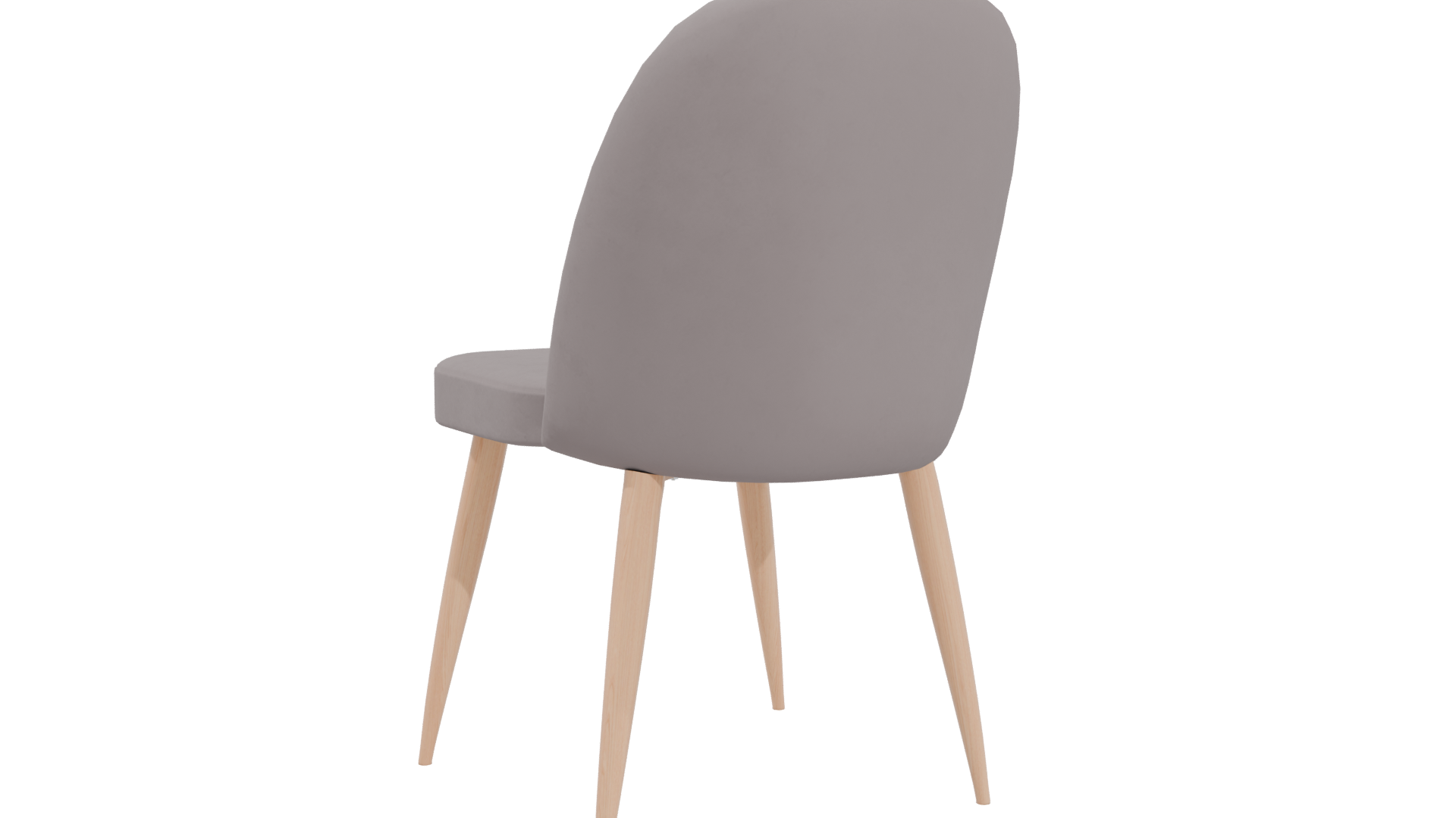 Stylish Velvet Dining Chair 3D Model - Professional 3D Model Render 4
