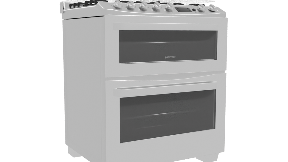 Sleek Dual Oven Gas Range 3D - Professional 3D Model Render 10