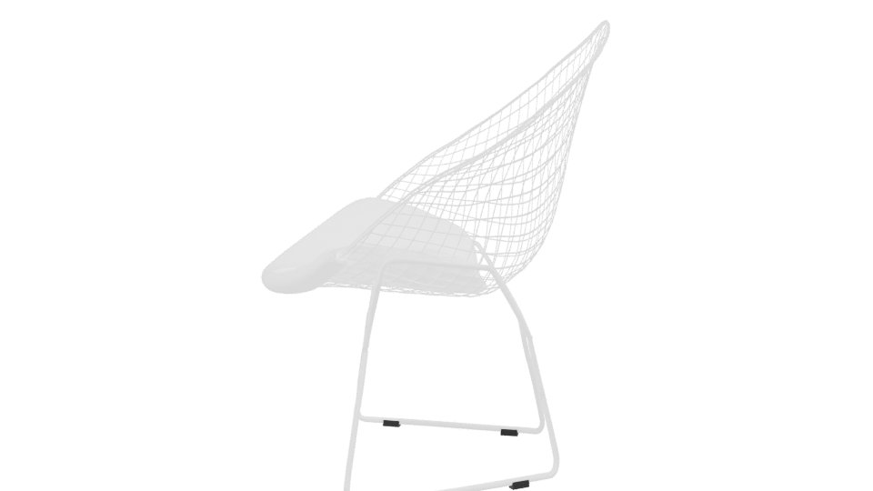 Stylish Wire Mesh Lounge Chair 3D Model - Professional 3D Model Render 2