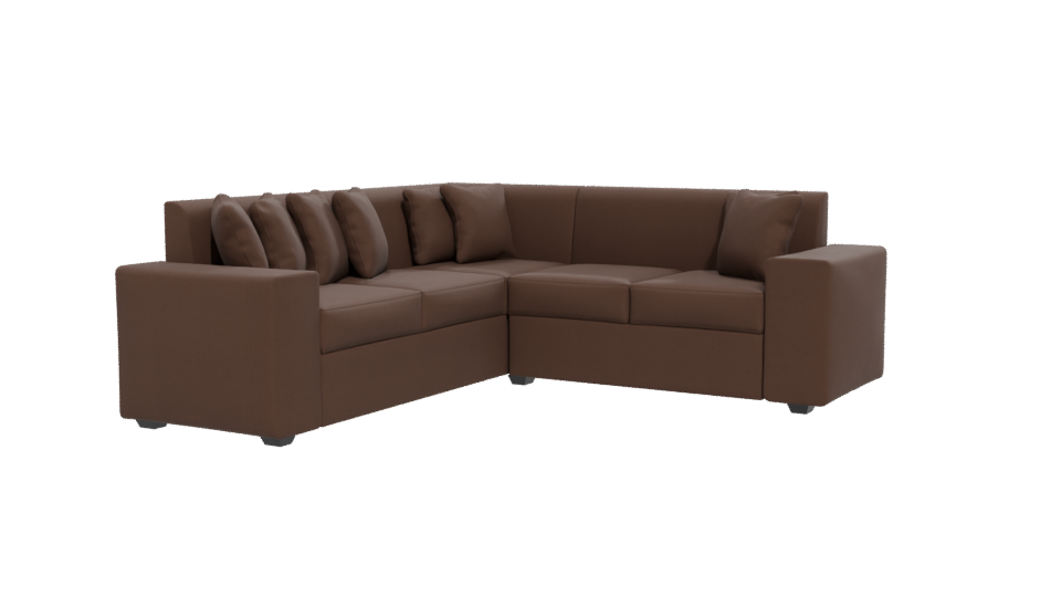 Stylish L-Shaped Sofa 3D Model - Professional 3D Model Render 12