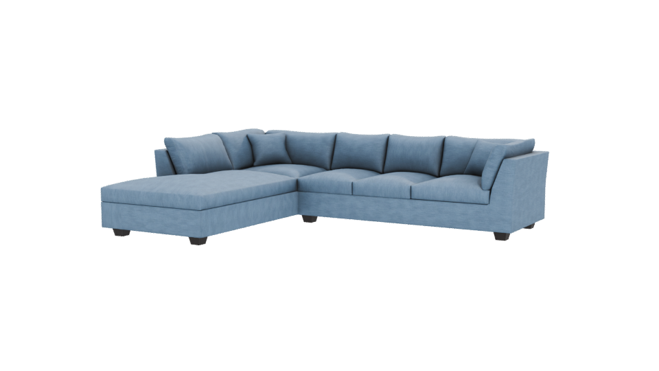 Modern L-Shaped Sofa Model - Professional 3D Model Render 12