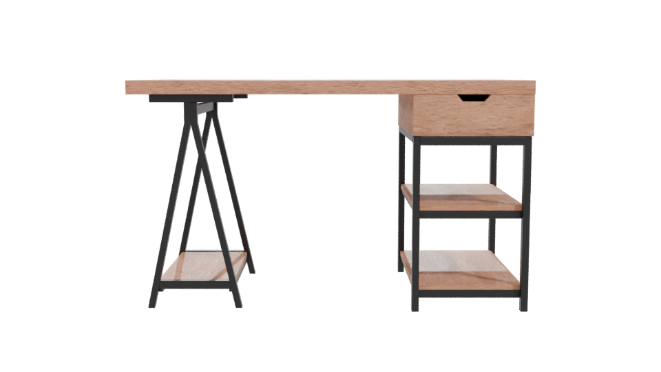 Sleek Modern Writing Desk 3D - Professional 3D Model Render 11