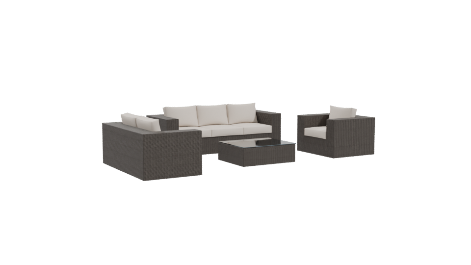 Stylish Outdoor Sofa Set 3D - Professional 3D Model Render 10