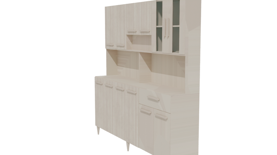 Stylish Kitchen Cabinet Set 3D Model - Professional 3D Model Render 13