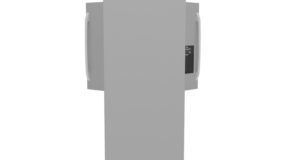 Modern French Door Refrigerator Model - Professional 3D Model Render 5