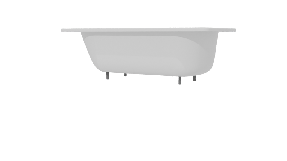 Elegant Freestanding Bathtub Model - Professional 3D Model Render 6