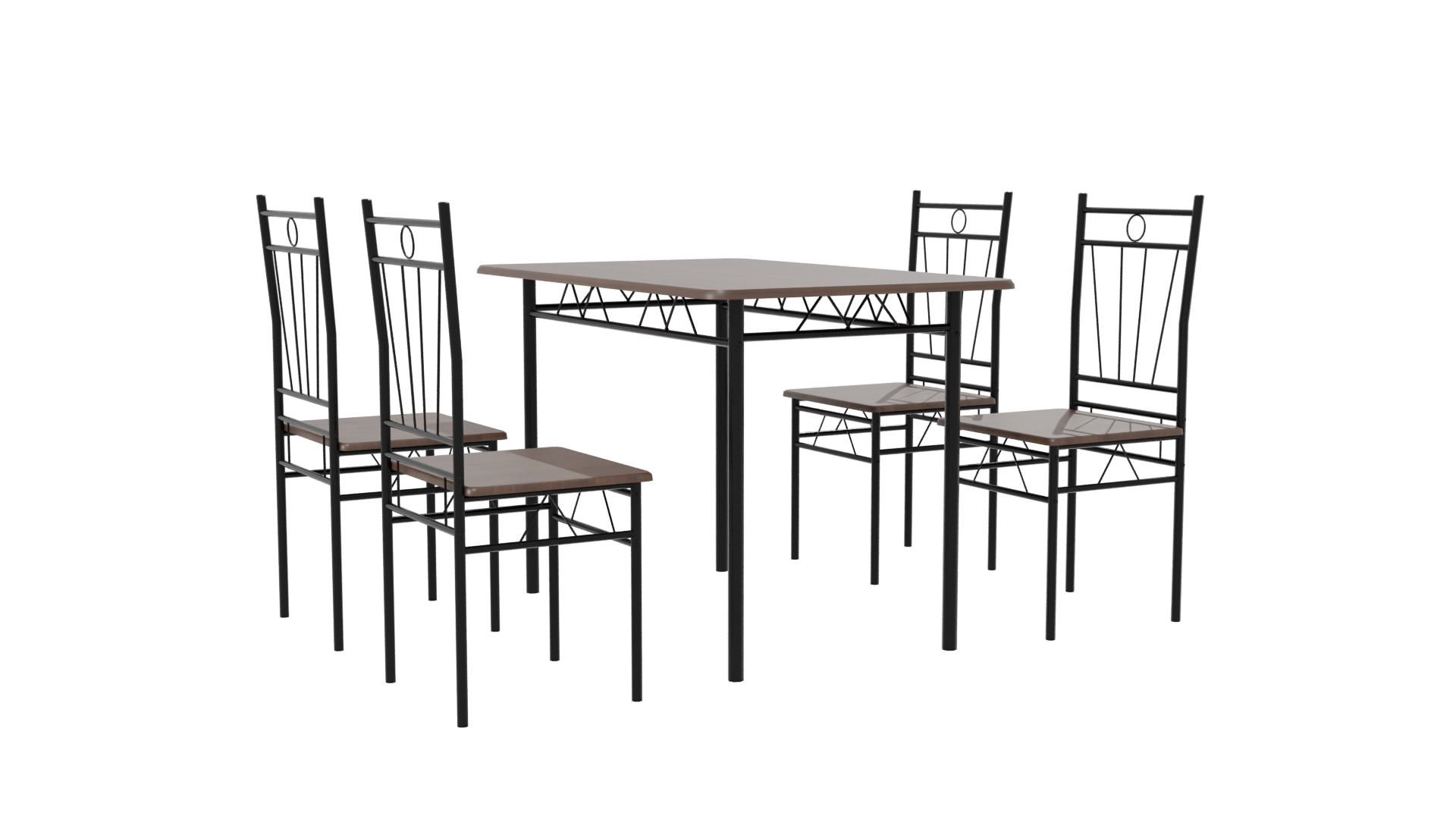 Modern Dining Table Set 3D - Professional 3D Model Render 7