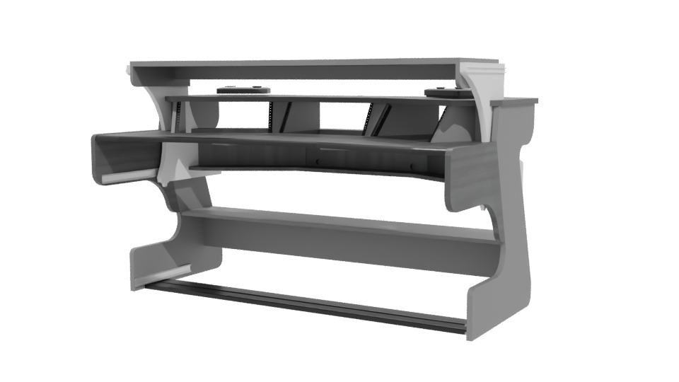 Stylish Modern Office Desk Model - Professional 3D Model Render 12