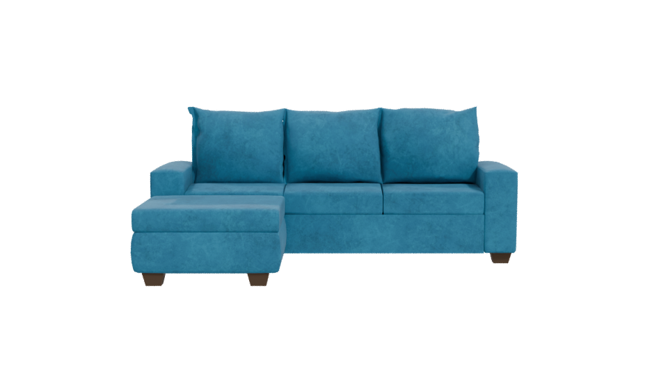 Stylish Blue Sofa 3D Model - Professional 3D Model Render 11
