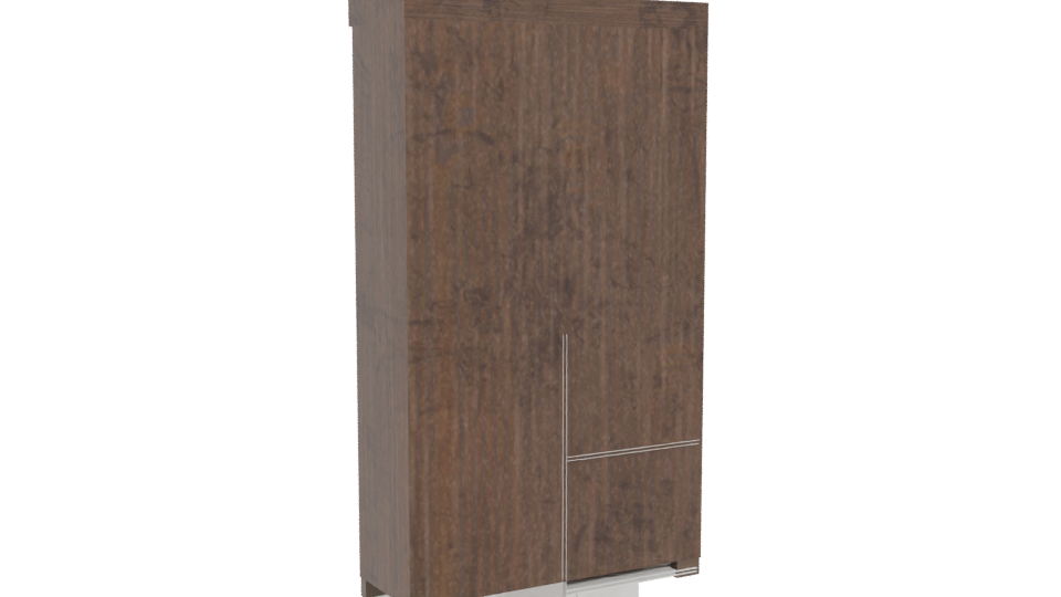 Stylish Wooden Cabinet 3D Model - Professional 3D Model Render 4