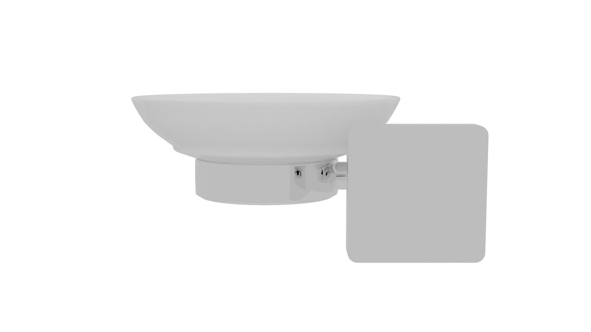 Modern Wall-Mounted Soap Dish 3D - Professional 3D Model Render 5