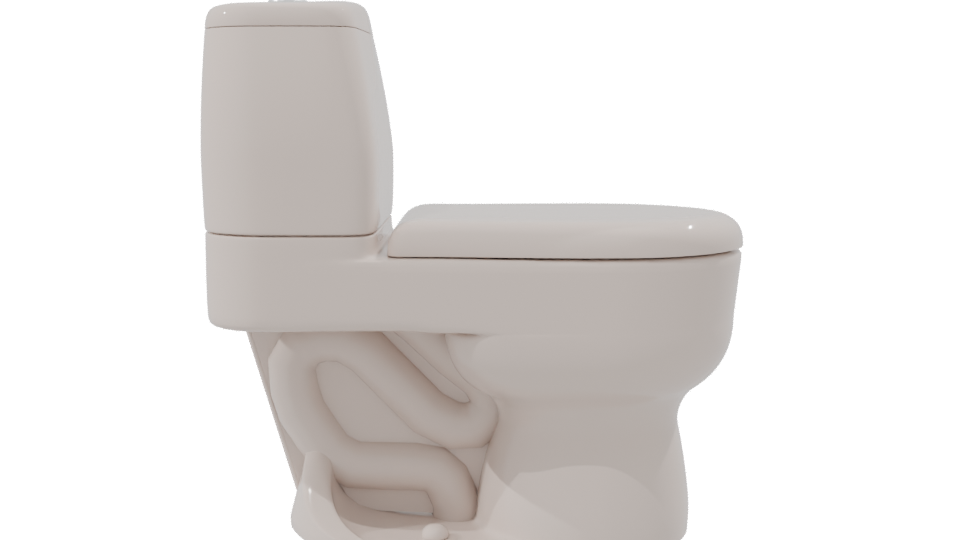 Stylish Bathroom Toilet Model 3D - Professional 3D Model Render 8