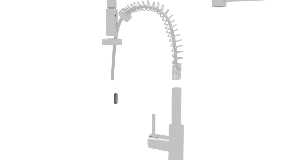 Stylized Metal Industrial Lamp Model - Professional 3D Model Render 3