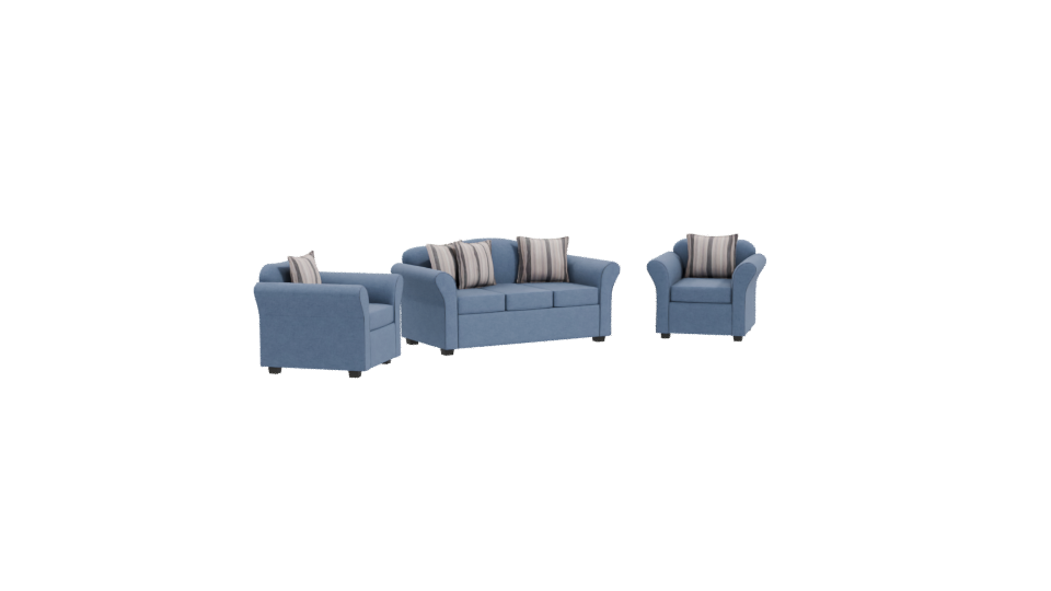 Stylish Fabric Sofa Set 3D Model - Professional 3D Model Render 10