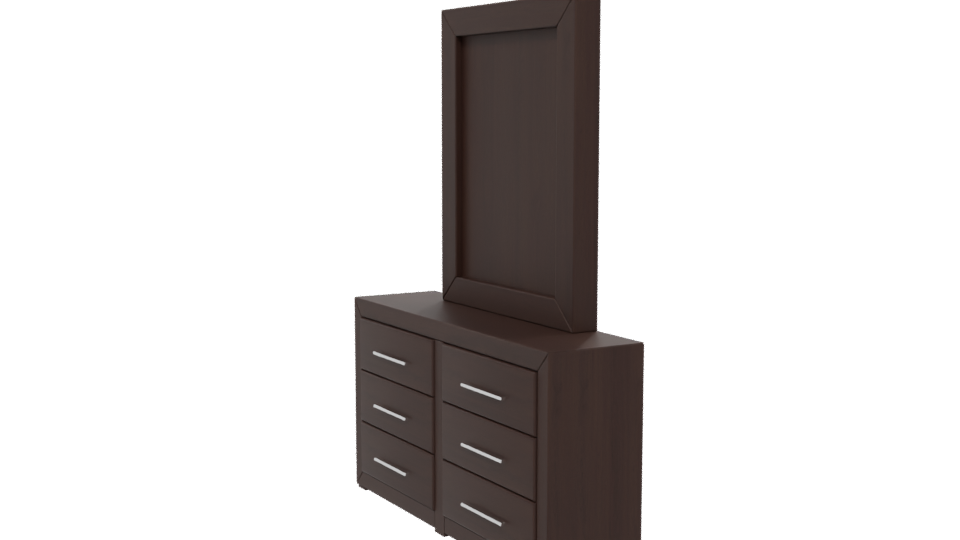 Elegant Modern Vanity Table with Mirror 3D Model - Professional 3D Model Render 13