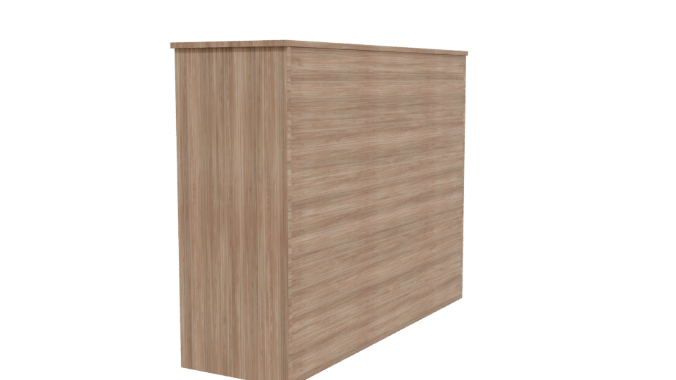 Modern Wooden Storage Cabinet 3D - Professional 3D Model Render 3