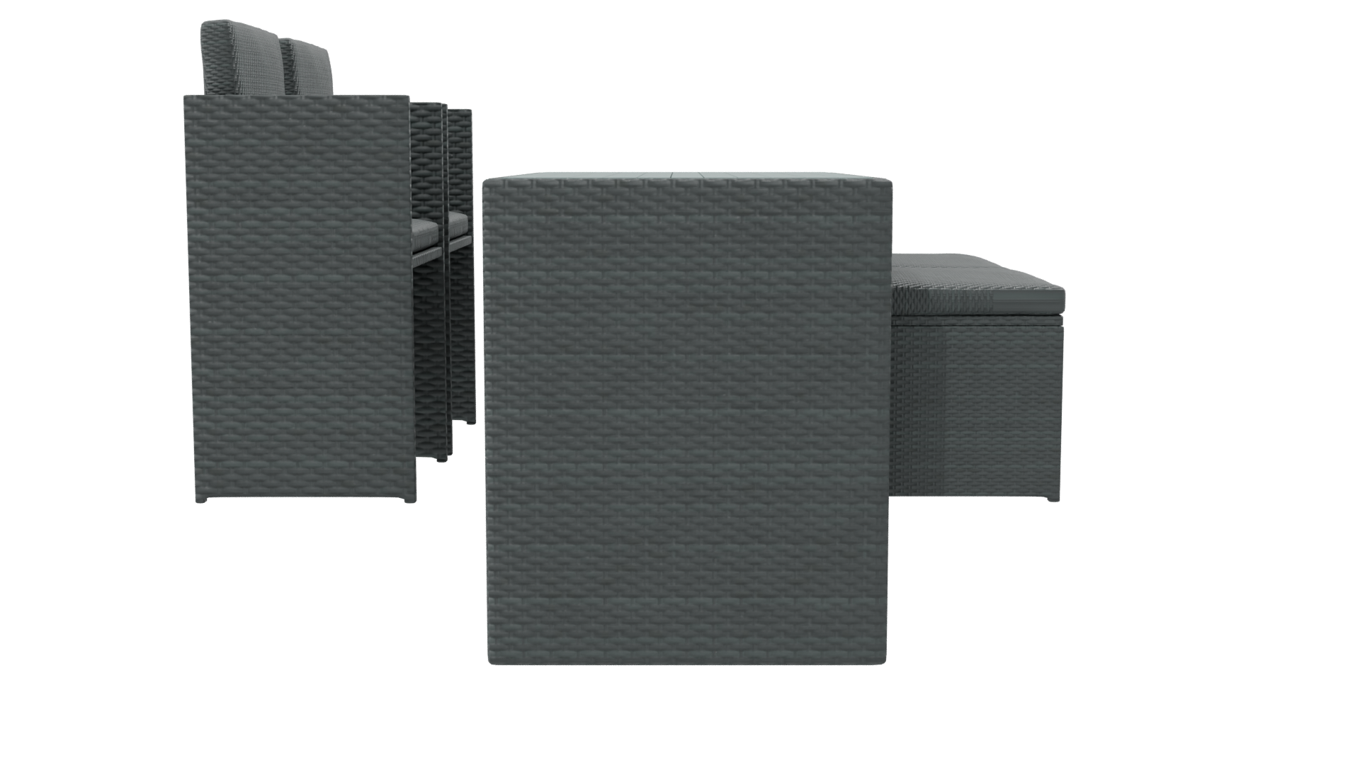 Stylish Outdoor Dining Set 3D - Professional 3D Model Render 8