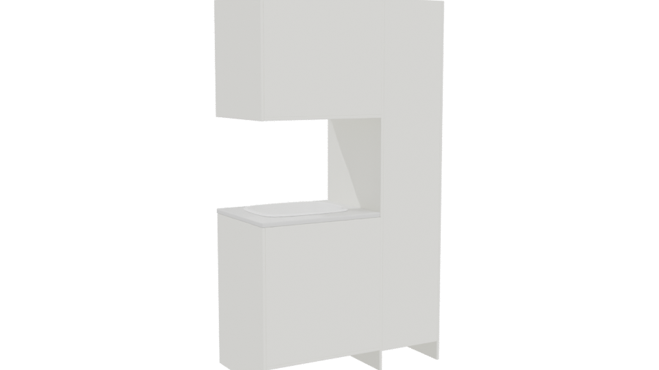 Modern Bathroom Vanity Unit 3D - Professional 3D Model Render 4