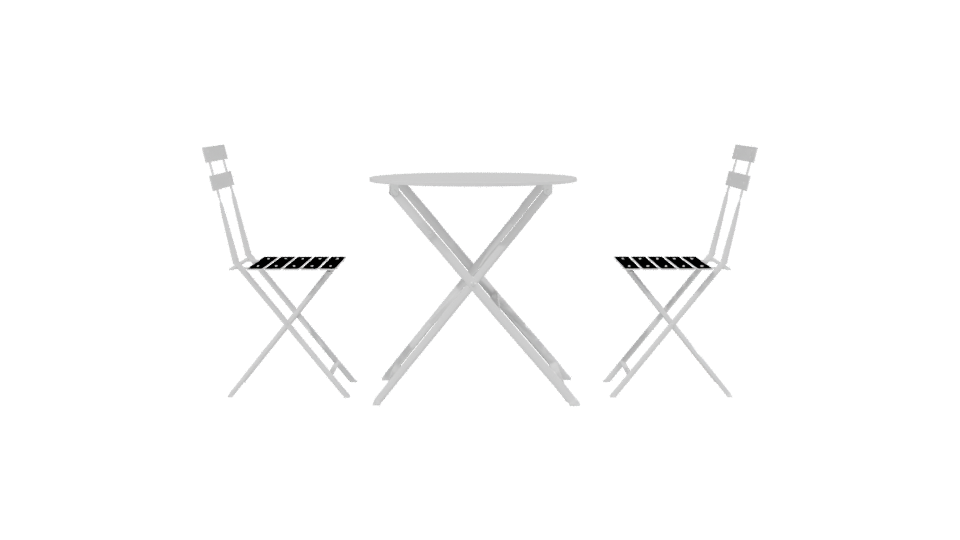 Stylish Patio Table Set Model - Professional 3D Model Render 2