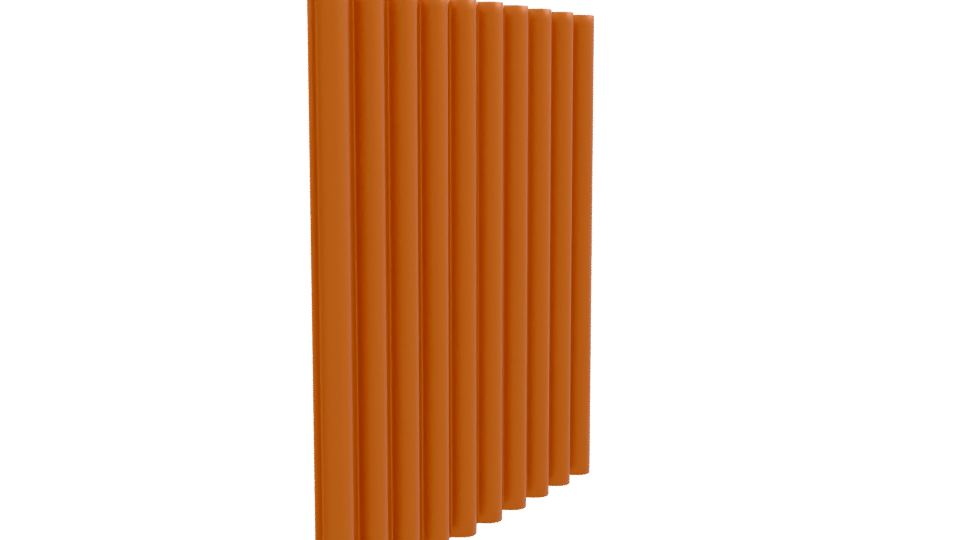 Textured Orange Metal Sheets 3D - Professional 3D Model Render 9