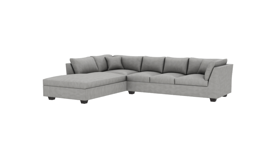 Modern L-Shaped Sofa 3D Model - Professional 3D Model Render 12
