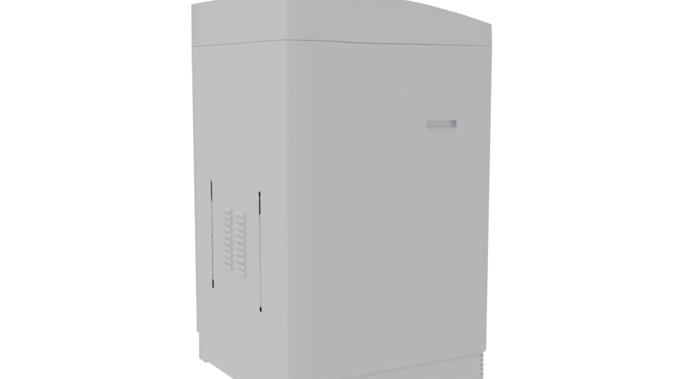 Minimalist Household Washing Machine 3D - Professional 3D Model Render 7