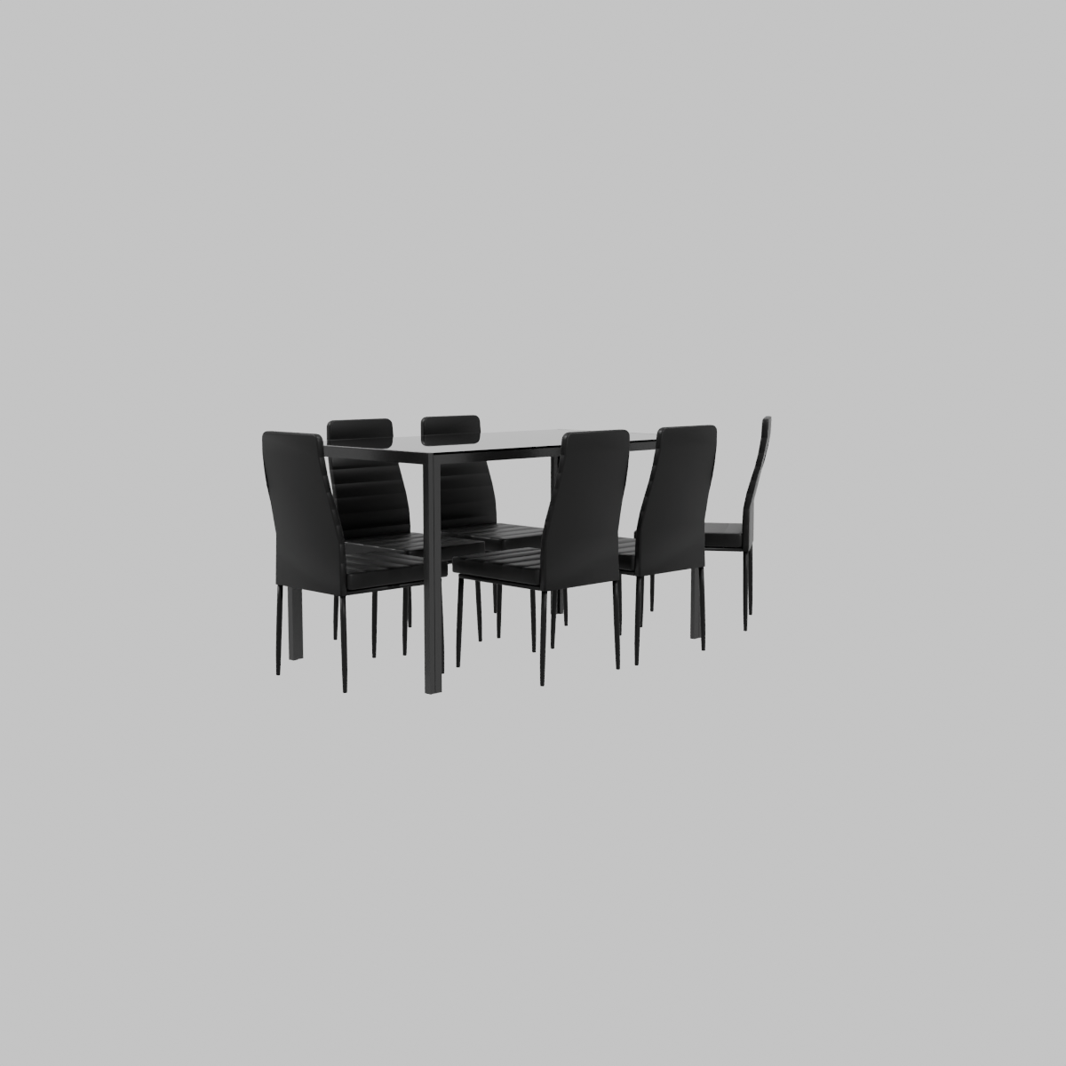 JUEGO DE COMEDOR FUTURE 6 SILLAS - NEGRO