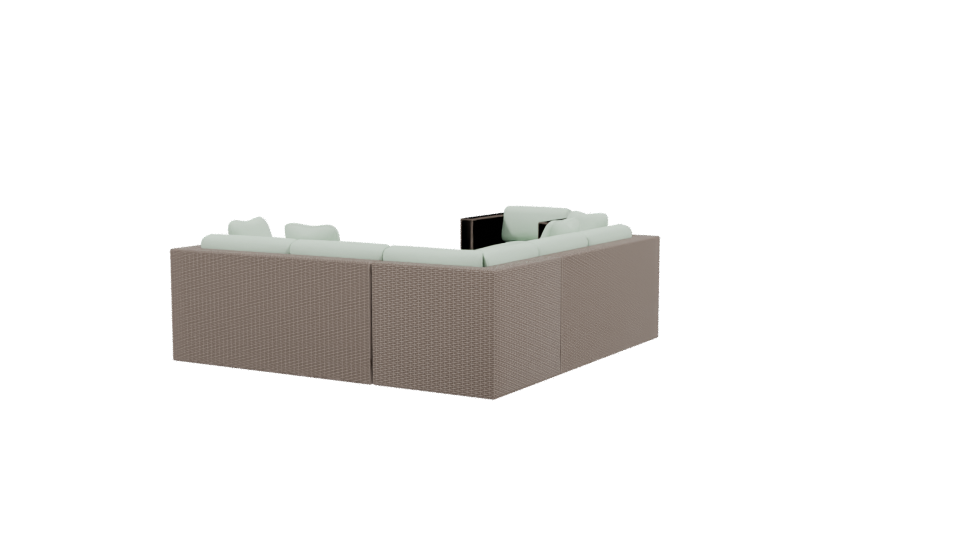 Saigon Terrace Sectional Sofa Set 3D - Professional 3D Model Render 3