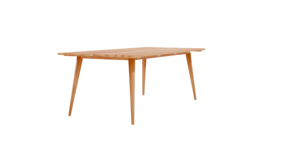 Stylish Wooden Dining Table Model - Professional 3D Model Render 9