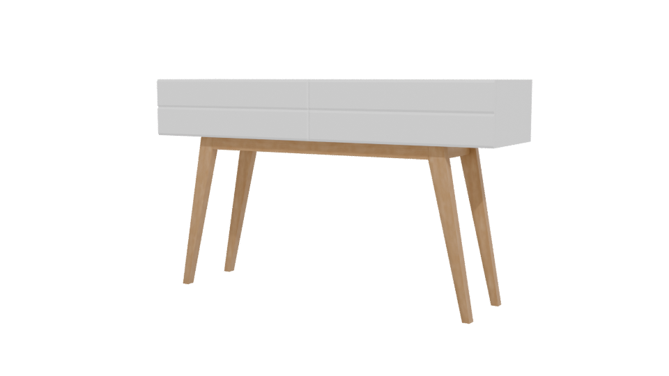 Scandinavian Inspired Minimalist Console Table 3D Model - Professional 3D Model Render 12