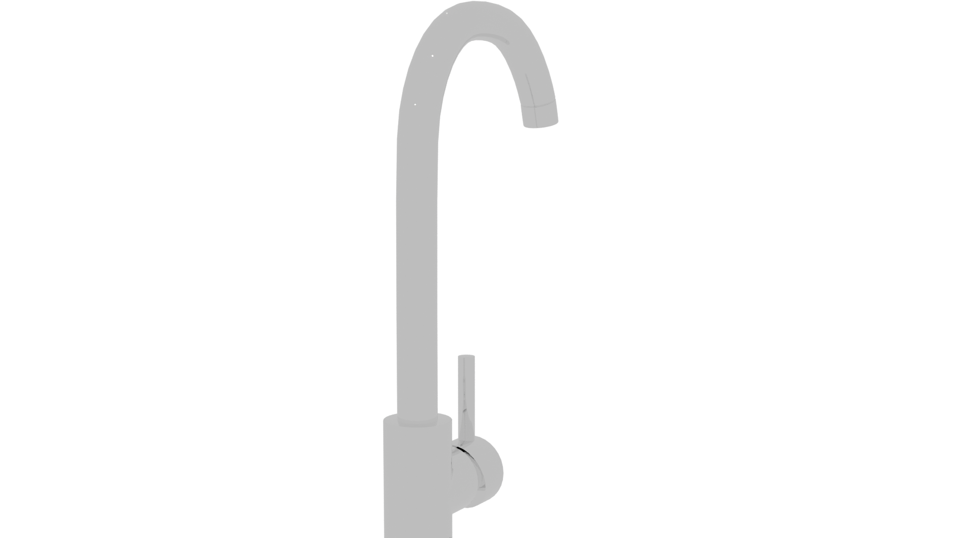 Sleek Chrome Showerhead 3D Model - Professional 3D Model Render 6