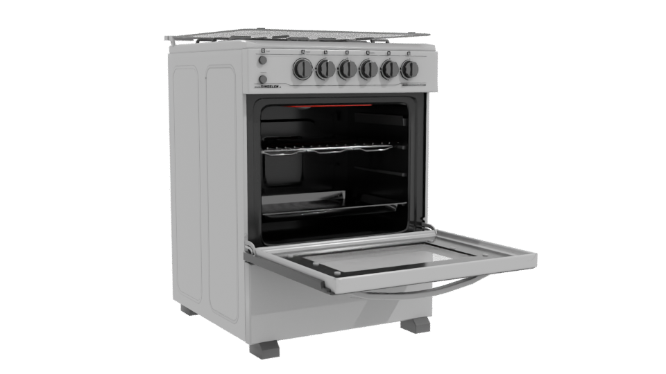 Stylish Gas Oven 3D Model - Professional 3D Model Render 10