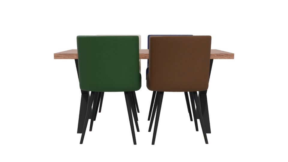 Stylish Dining Chair Set 3D - Professional 3D Model Render 5