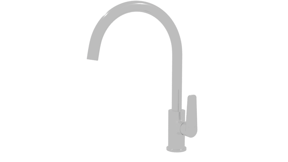 Sleek Modern Kitchen Faucet 3D Model - Professional 3D Model Render 10