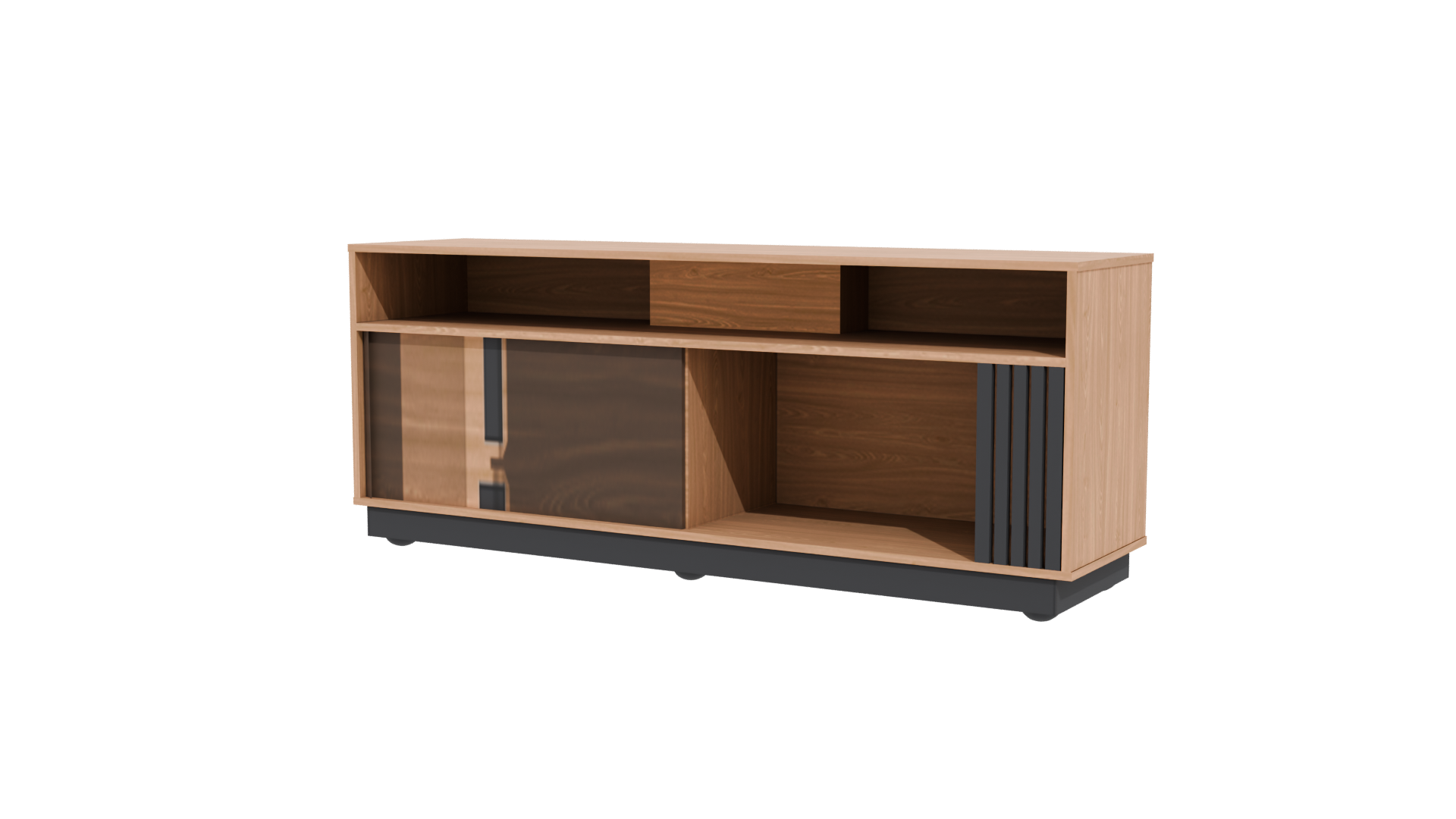 Modern Wooden TV Stand 3D - Professional 3D Model Render 12