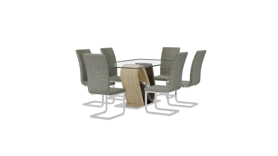 Rectangular Dining Table for 6 3D - Professional 3D Model Render 6
