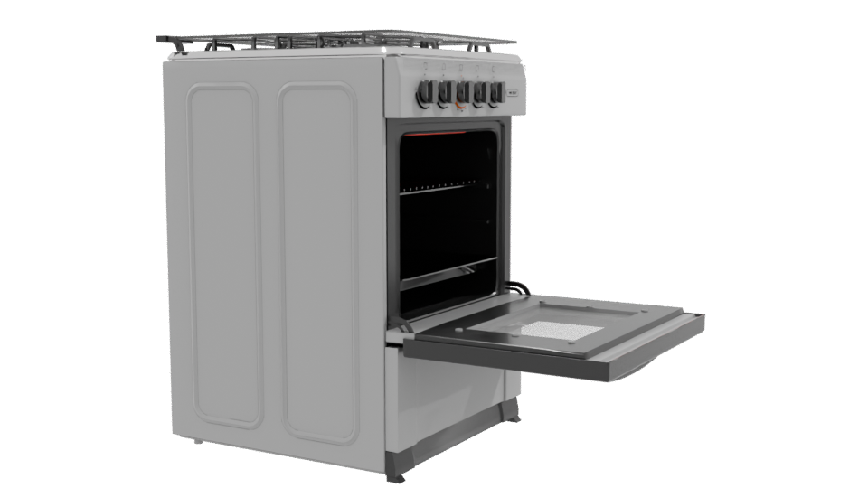 Stylish Gas Oven 3D Model - Professional 3D Model Render 9
