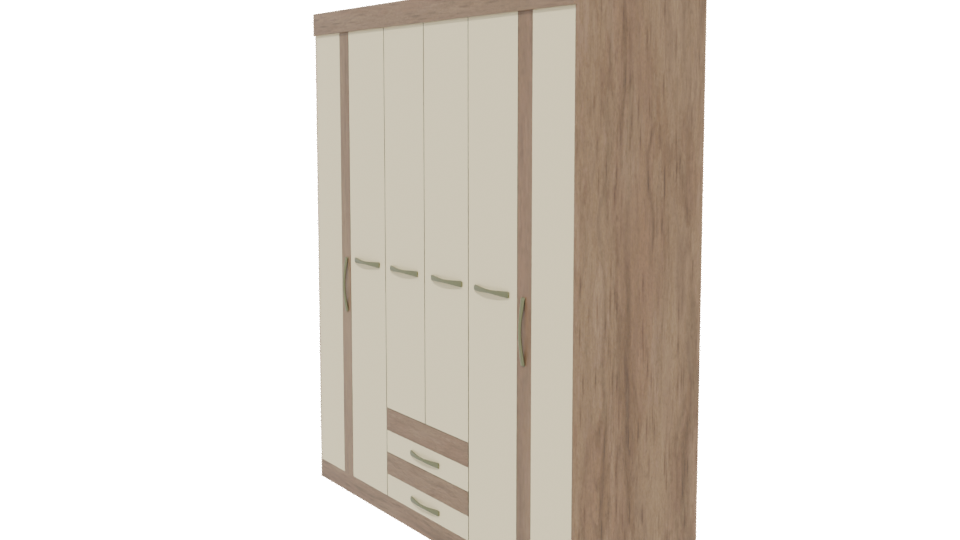 Stylish Modern Wardrobe Cabinet 3D Model - Professional 3D Model Render 13