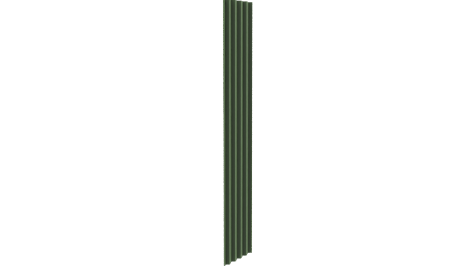 Stylized Green Vertical Panel 3D Model - Professional 3D Model Render 9