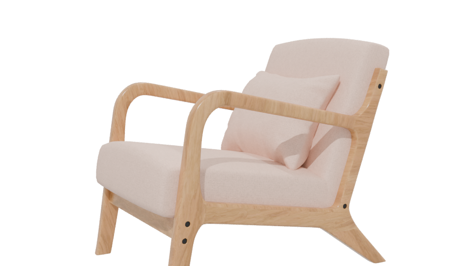 Stylish Modern Accent Chair 3D - Professional 3D Model Render 13